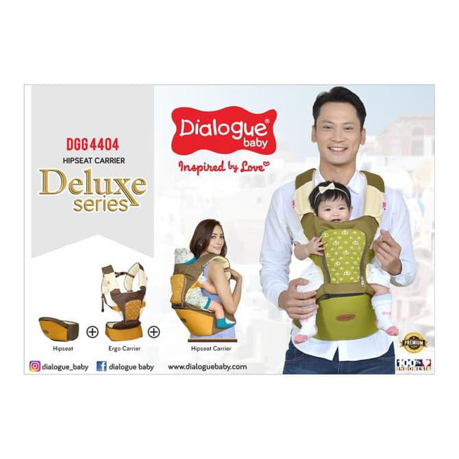 Dialogue Baby Gendongan Bayi Hipseat DGG-4404 | Hipseat 7 in 1 Deluxe - Hijau