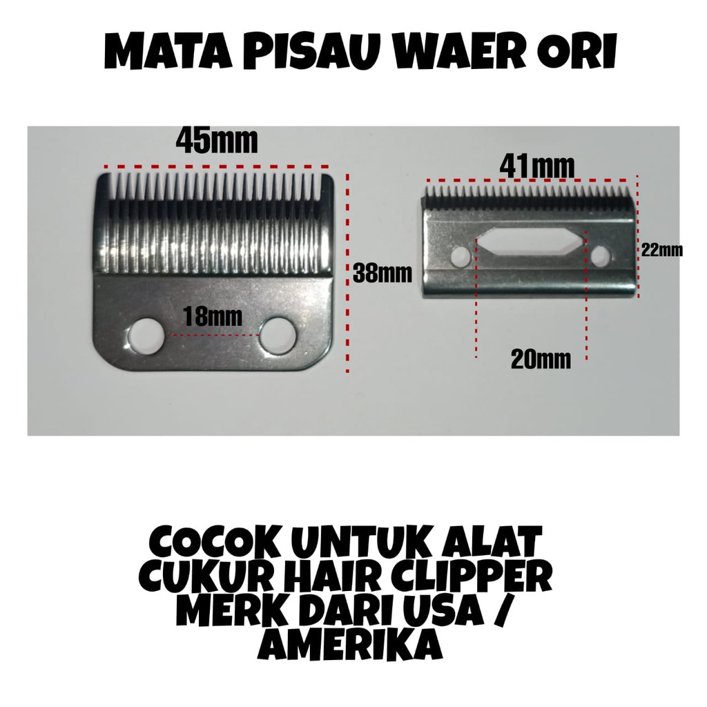 MATA PISAU ALAT CUKUR RAMBUT HAIR CLIPPER WAER 8808 WALH ORI HK-900 4604 (PISAU)