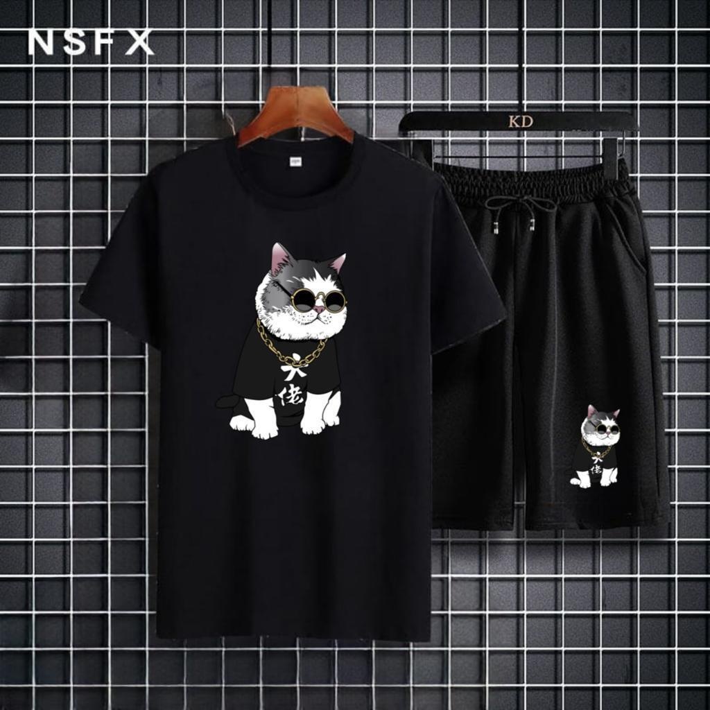 tototashop.Bisa Cod Setelan Baju Lengan Pendek Plus Celpen/SETELAN KUCING CS/Setelan Model Terbaru /Setelan Paling Murah /Setelan Paling Keren .SIZE , M , L , XL ,