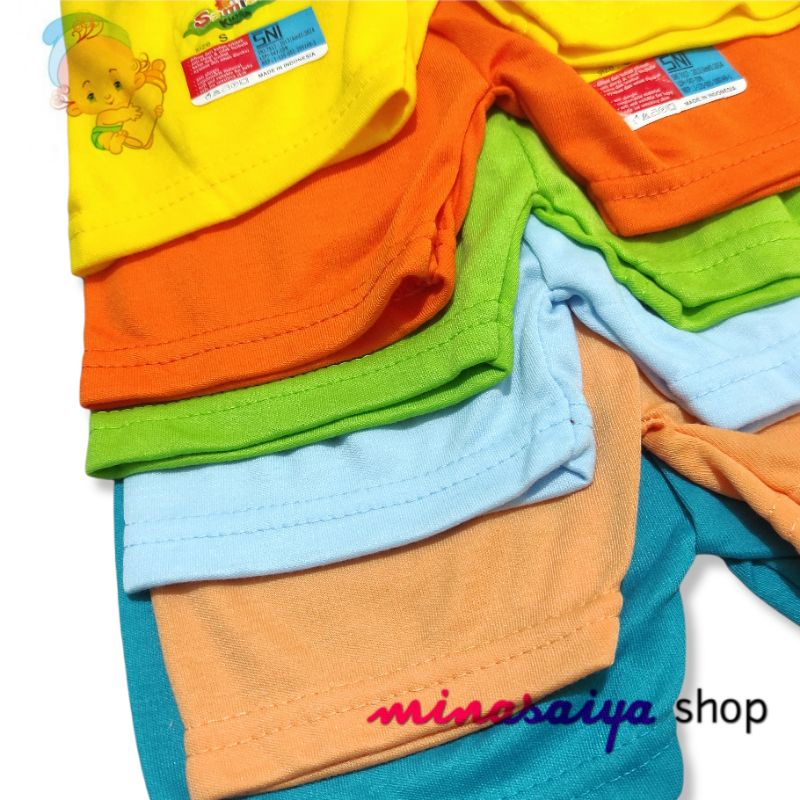 SAMLEO 3 pcs dan 6 pcs Celana Pendek Bayi SNI Polos Warna Uk. S - XL