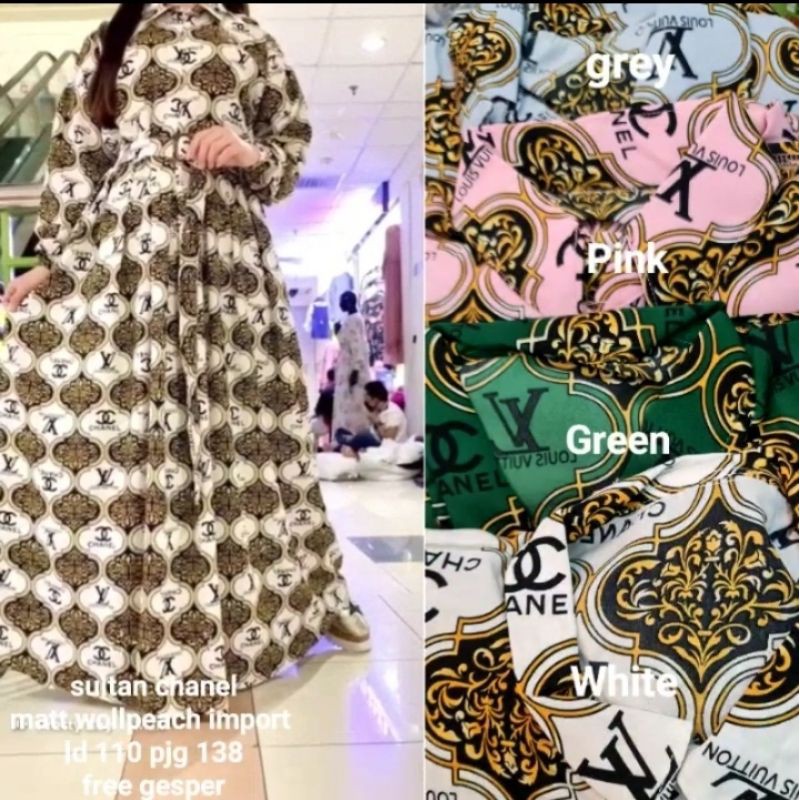 GAMIS MURAH GAMIS UMBRELLA MOTIF LV MAXY DRESS PESTA REMAJA GAMIS WOLFIS PREMIUM GAMIS TERMURAH