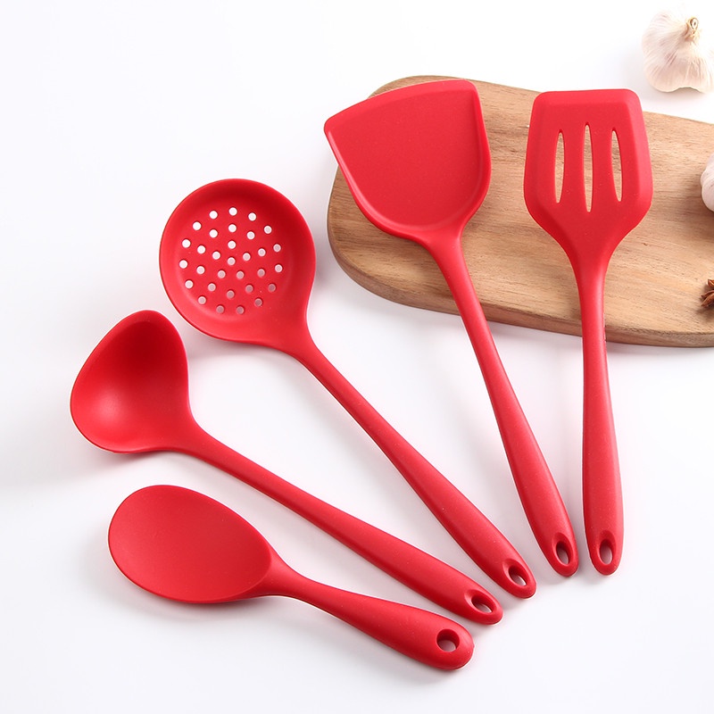 HOVELSHOP Spatula Silikon Kitchen Tools Set Utensil Silicone Sutil Tahan Panas