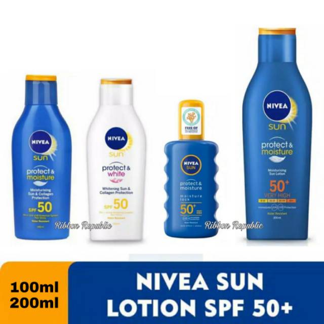 Jual Nivea Sun SPF 50 SPF50 100ml 200ml Adult Sunblock Sunscreen ...