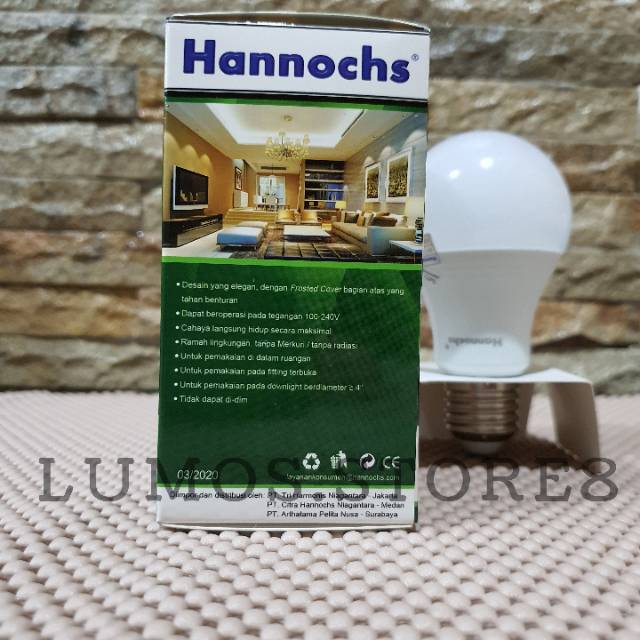 Lampu LED Hannochs 5 Watt Premier ( cahaya putih / kuning)