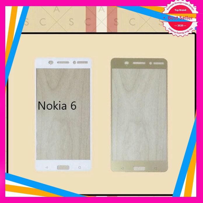 CASING HP TEMPERED GLASS FULL NOKIA 6 + HARD ECO CASE NOKIA 6