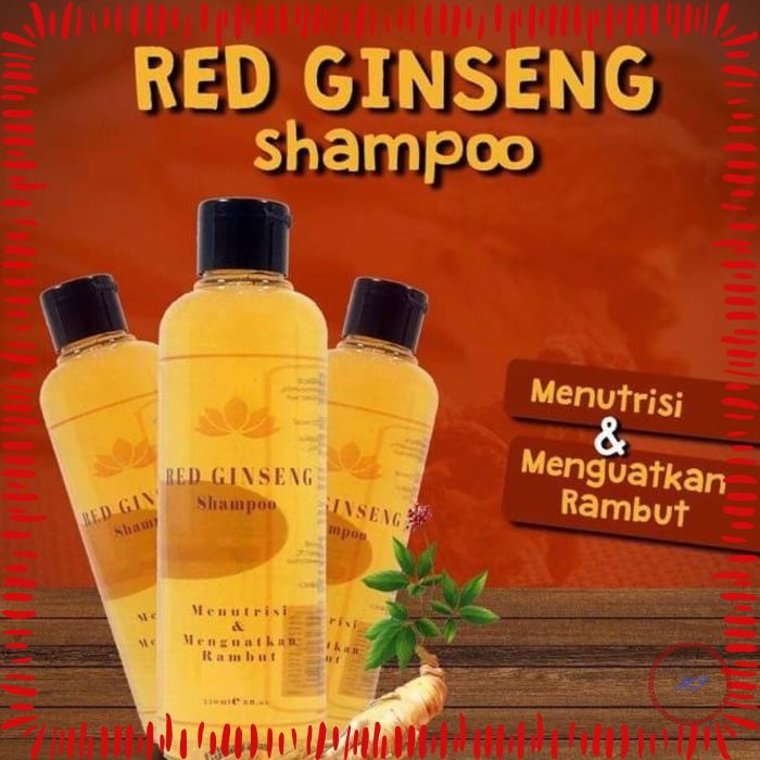 Red Ginseng Shampoo - 100% Original BPOM Shampoo Ginseng Shampoo Penumbuh Rambut Shampoo Anti Rontok