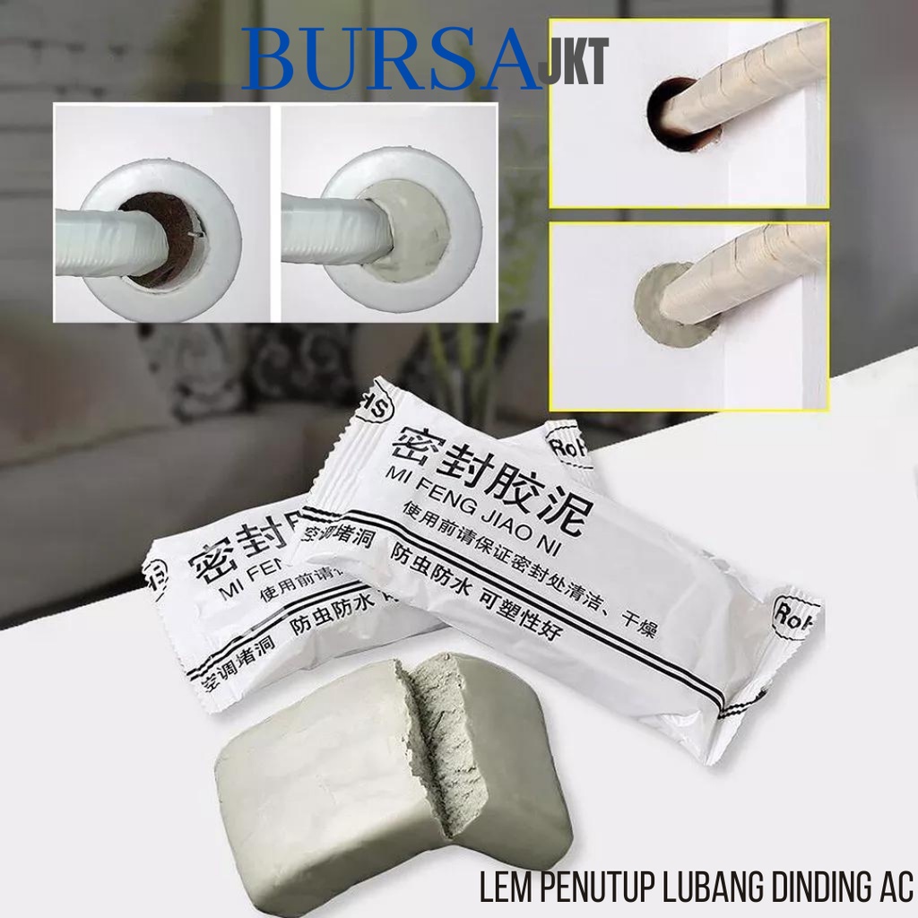 LEM SEALENT DEMPUL LEMBEK PLASTER PENUTUP PEREKAT SISA BOBOK LUBANG AC