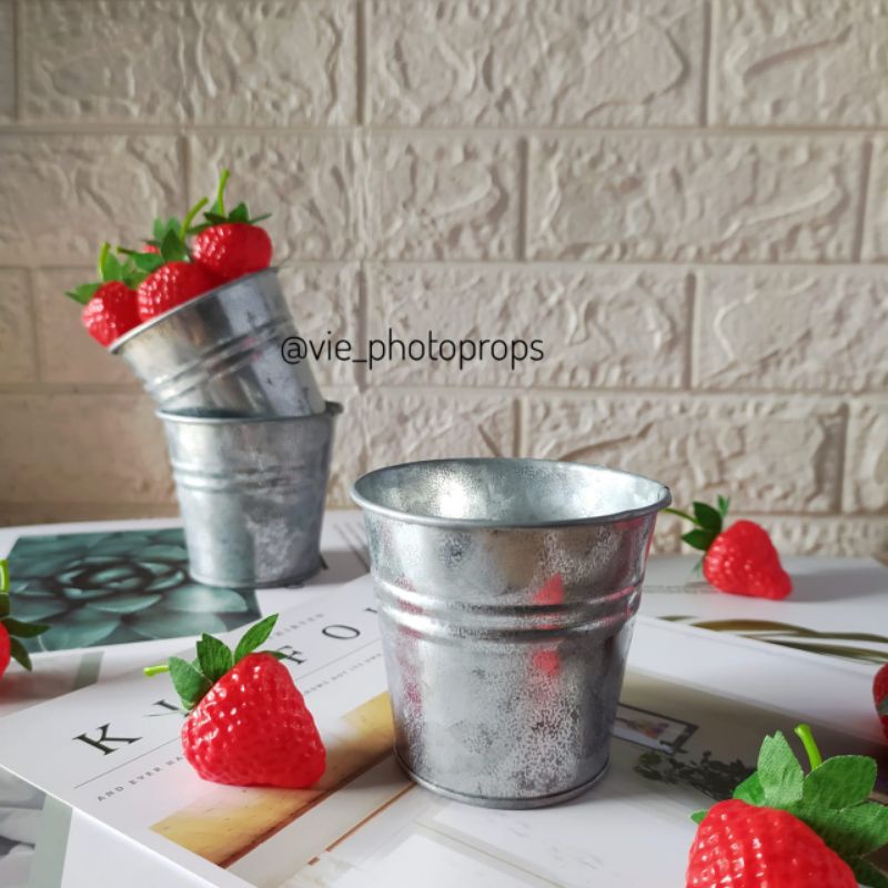 Cup Kaleng Rustic Vintage Retro Props Foto Properti Fotografi