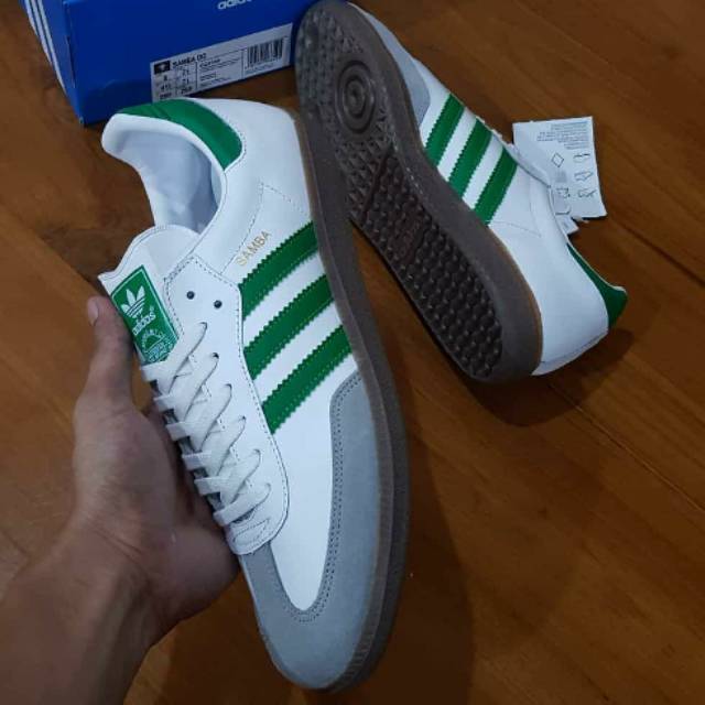 Sepatu Adidas Samba White Green Putih Hijau Original Sneakers