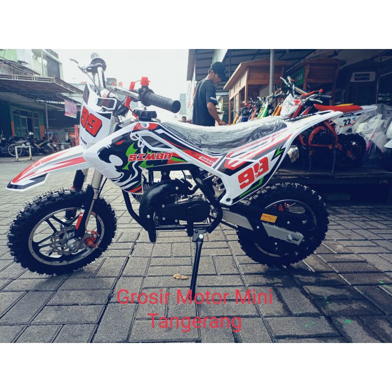 MOTOR MEDIUM TRAIL SIMBA SINGEL STATER &amp; DOBLE STATER 50CC DOUBLE KNALPOT MOTOR ANAK