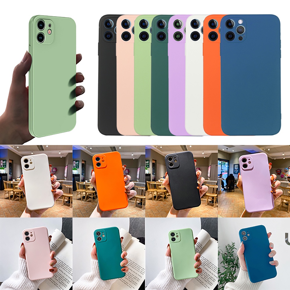 Soft Case Bahan Silikon Tpu Shockproof Untuk Iphone 11 Pro Max 12 13 Pro 6 6s 7 8 Plus X Xr Xs Max