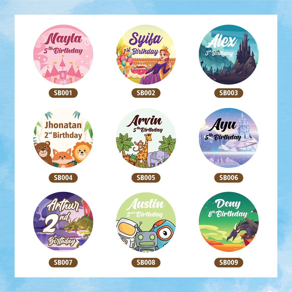 

STIKER ULANG TAHUN ANAK I STIKER ULANG TAHUN BIRTHDAY