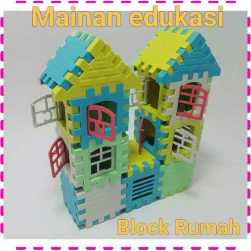 Mainan edukasi rumah rumahan funny block