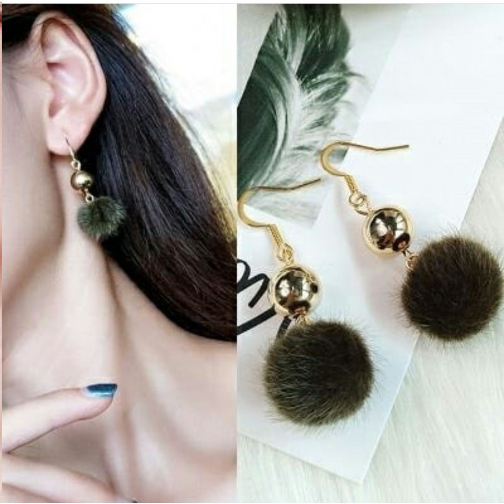 ANTING HOOKS WANITA KEKINIAN ALA KOREA MODEL BOLA DURI  MURAH BERKUALITAS # 186