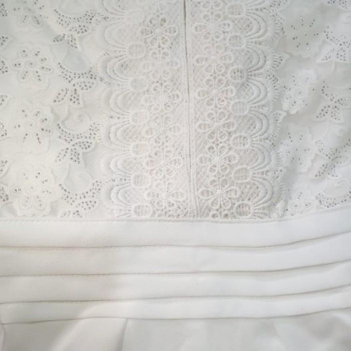 Gamis Zahira Brokat Glitter Premium + Renda | Gamis Busui Friendly