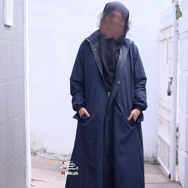 Parka Raincoat Navy by Abaya Malikah