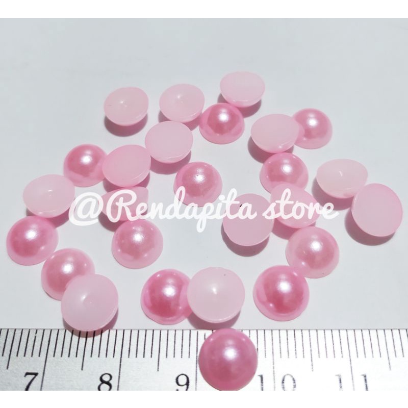 Mutbel mutiara belah 8mm isi 25bh BABY PINK