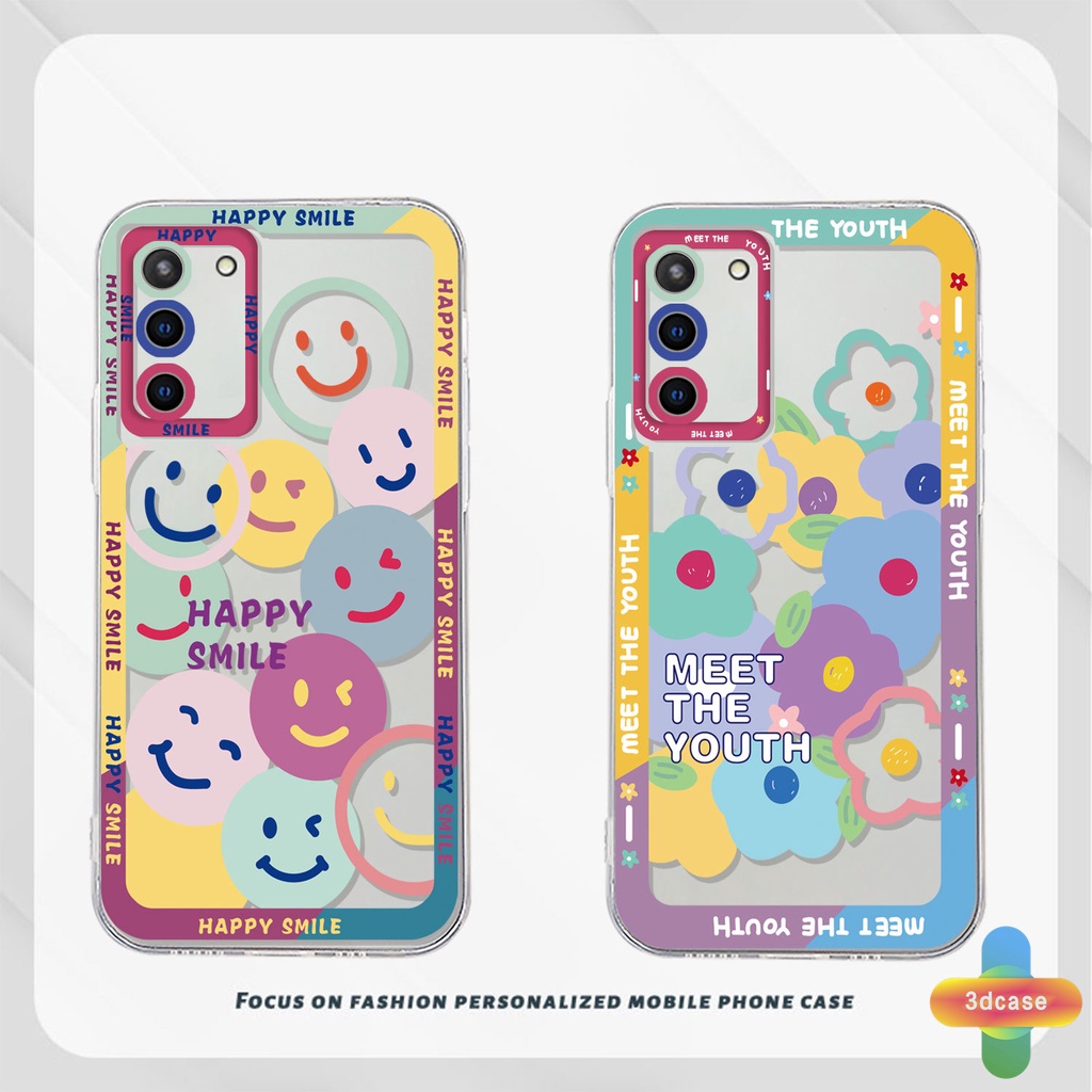 Soft TPU Case Samsung A52 A32 A12 A03 A51 A03S A10S A50 A20S J7 Prime A02S A20 A50S A10 A30S A52S A30 M12 M01S A125 F12 M10S M40S A515F A207F M02S A025 F02S 11 12 13  7 8 6 Plus Cute Happy Smiley TPU Shockproof Angel Eyes Protector Cover