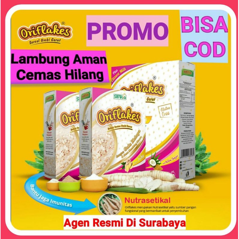 

Oriflakes Sereal Umbi Garut Solusi Asam Lambung Maag Gastro Gerd 350 Gram, Oriflakes Asli