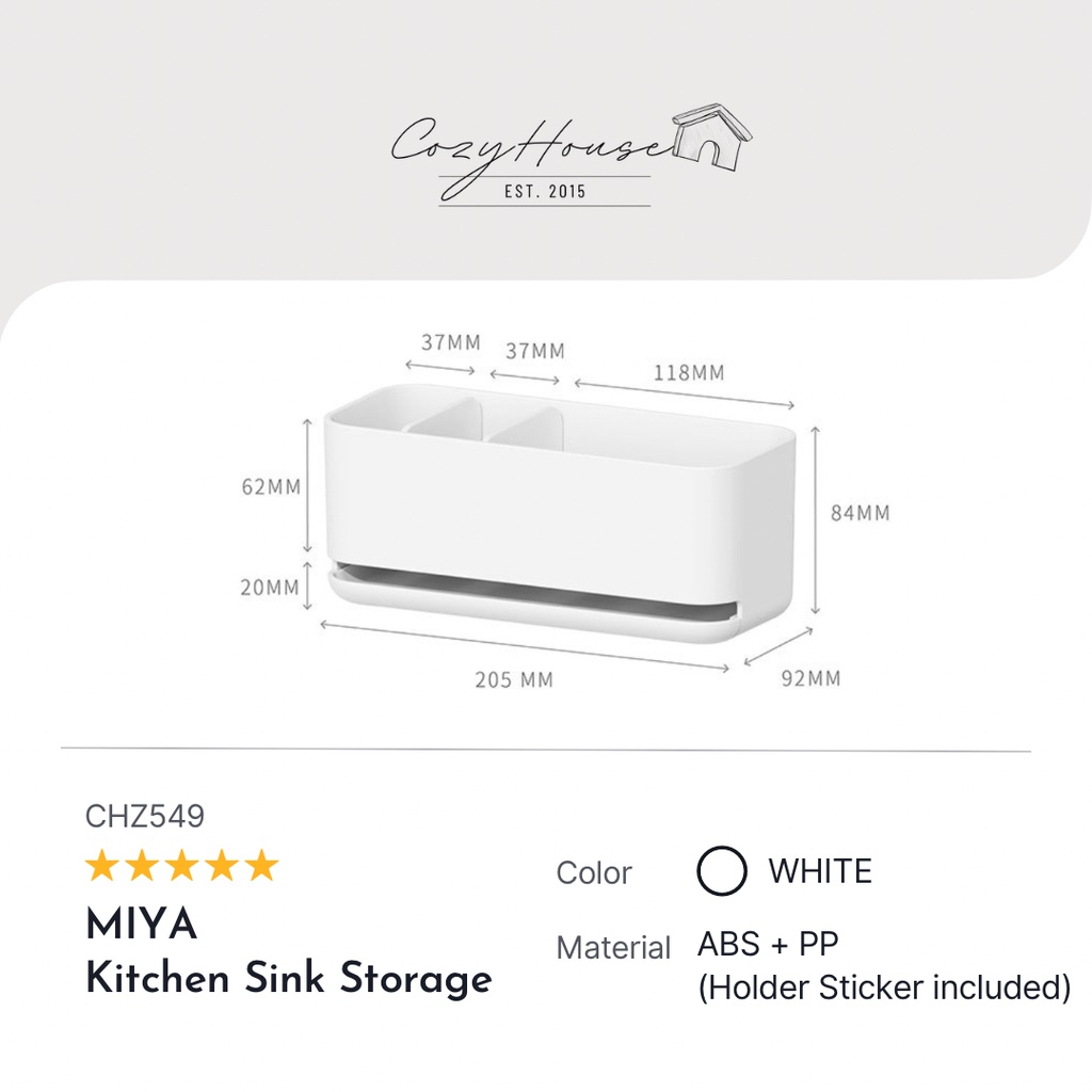 COZYHOUSE MIYA Rak Sponge Cuci Piring Kitchen Sink Sponge Storage