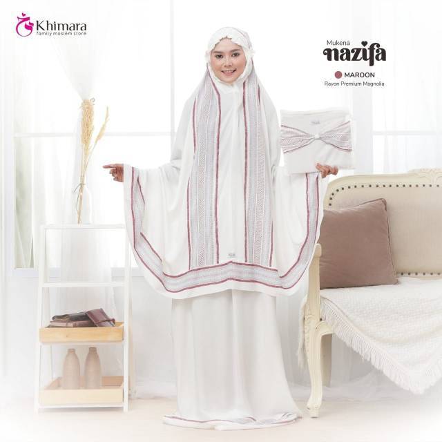 Mukena Nazifa. Mukena rayon premium by khimara