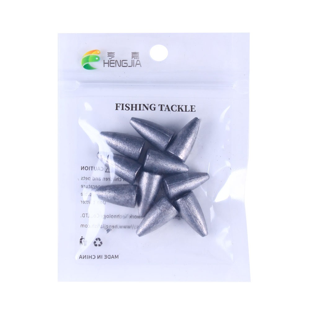 Hengjia Memimpin Memancing Pemberat Pemberat Memancing Peluru Berbentuk Casting Sinker Berat 1.75G 3.5G 5G 7G 10G 14G 21G