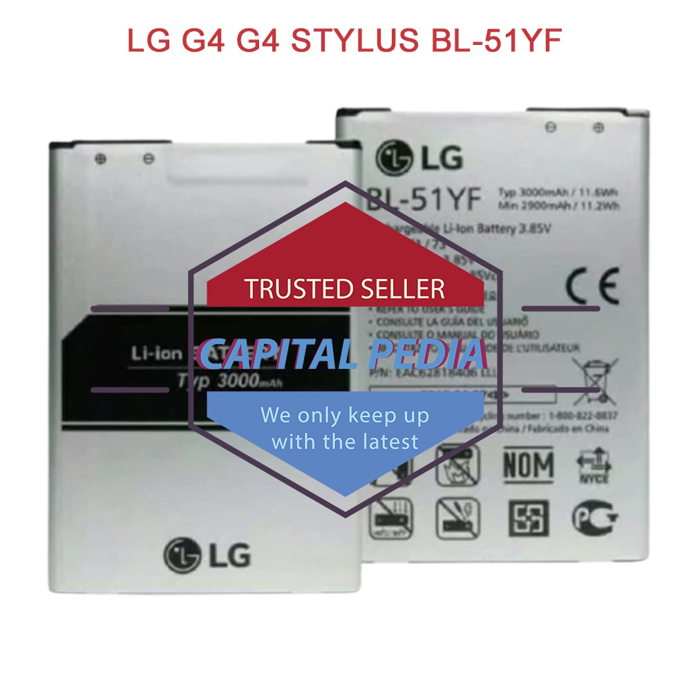 BATERAI BATTERY BATRE LG G4 G4 STYLUS BL-51YF ORIGINAL NEW