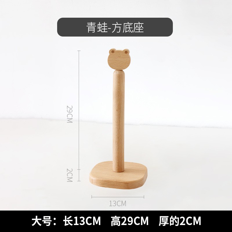 Cute standing wooden kitchen paper roll holder / tempat tisu gulung