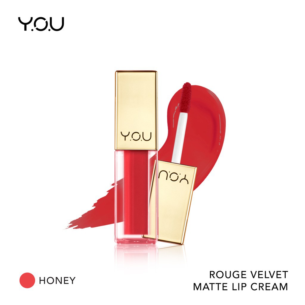 YOU - Rouge Velvet Matte Lip Cream - The Gold One / Lipcream Lipstick Lipstik-18 Honey