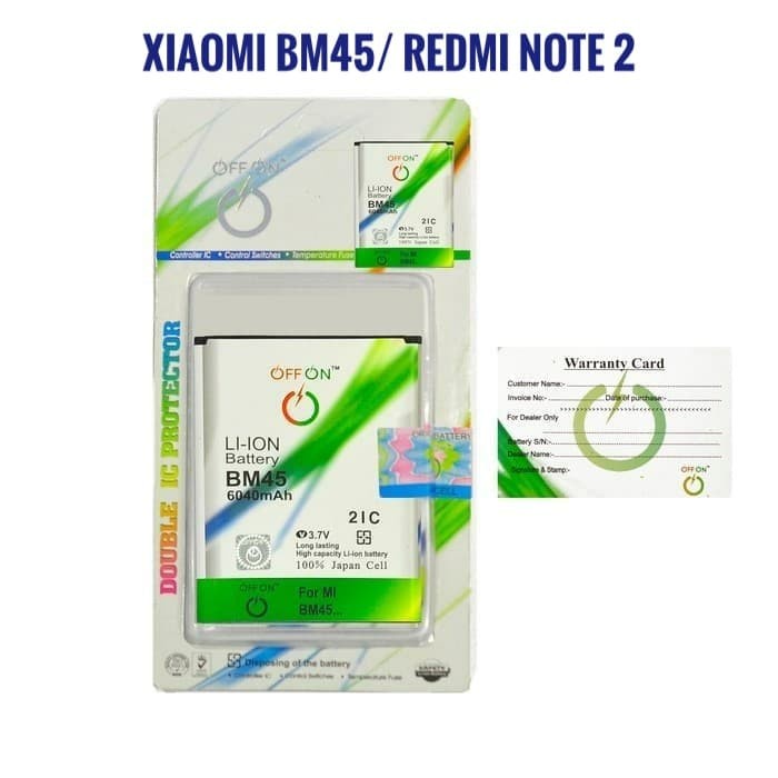 Baterai Batre Double Power Xiaomi BM45 BM 45 Redmi Note2 Battery