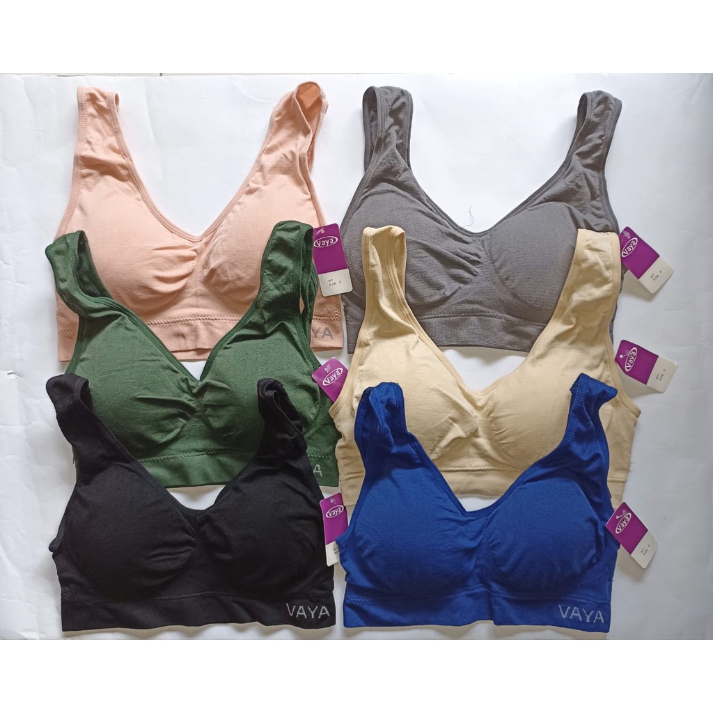 Sport Bra Vaya Busa Tebal dan Tanpa Kawat