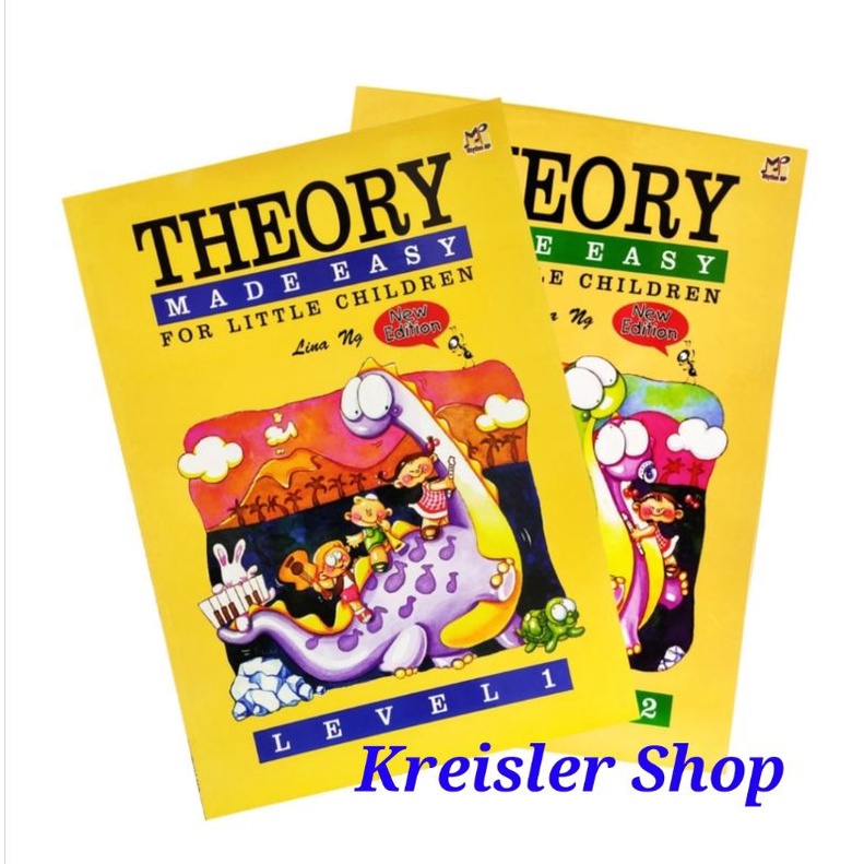 Buku Theory Made Easy for little children level 1 atau 2 by LINA NG with stickers cover coklat