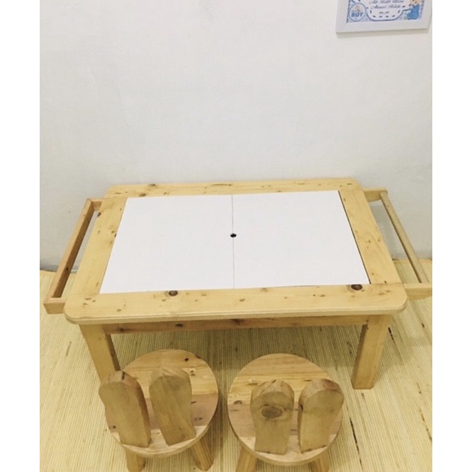 Meja sensory (include trofast random, 2 penutup whiteboard)