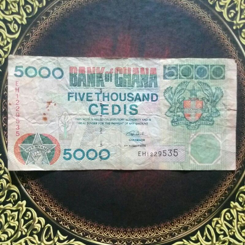 Uang 5000 Cedis Ghana 2006 Vf Shopee Indonesia