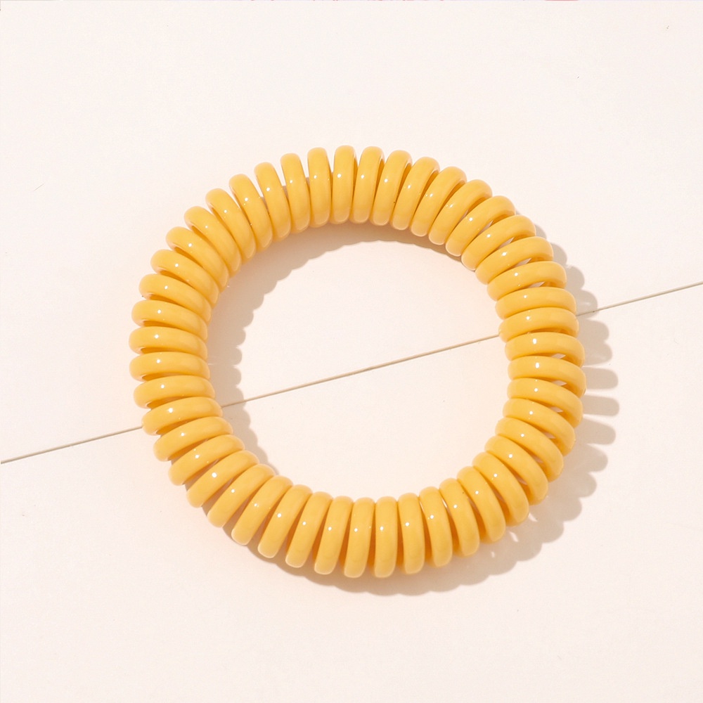 【COD Tangding】5pcs/set Colored Telephone Line Ring Hair Tie Fashion Hair Decor