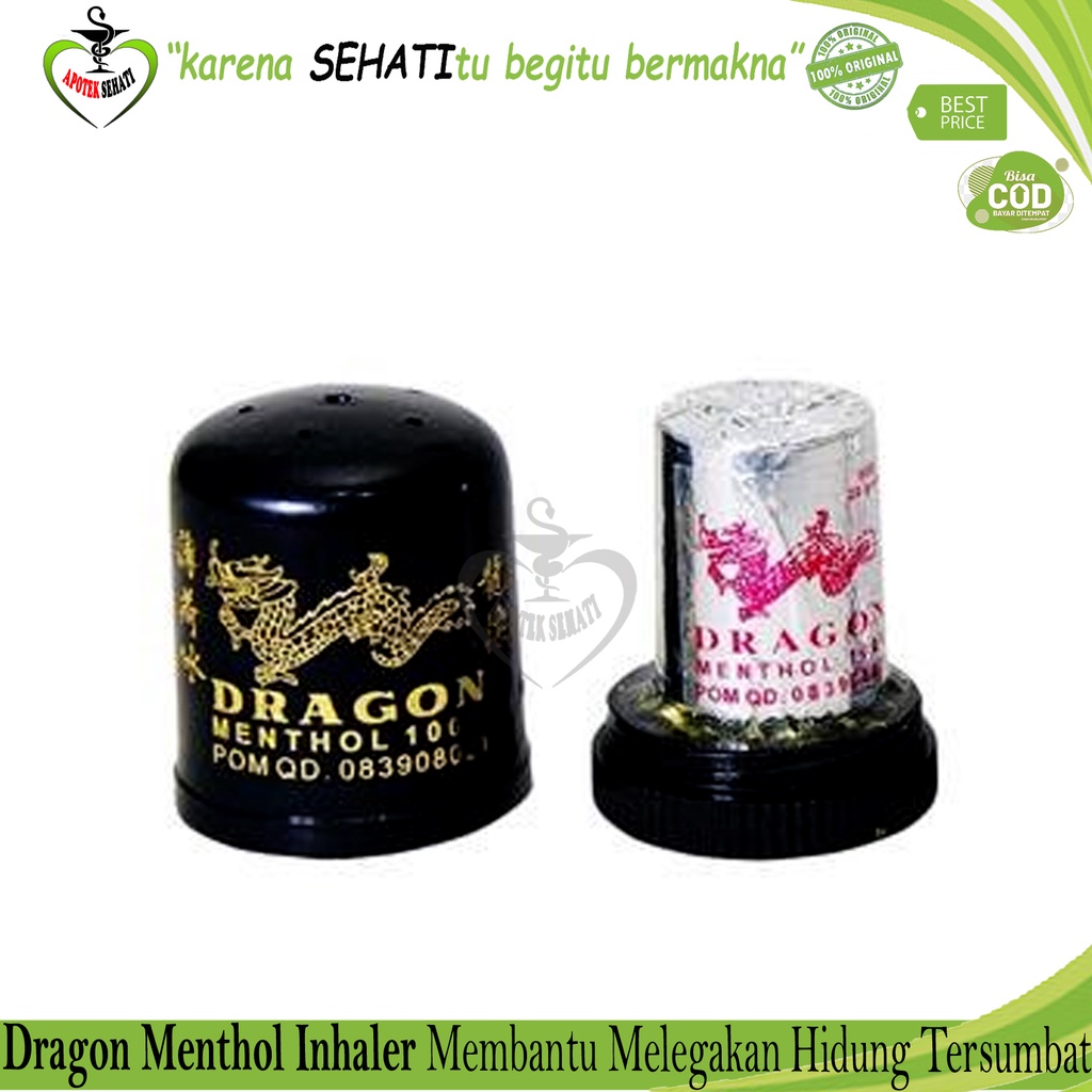 Cap Dragon Inhaler Menthol 8 g  Mengurangi Sakit Kepala Melegakan Pernafasan