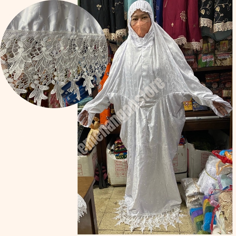 Mukena Telekung Dewasa Terusan Sutra Jepang Murah Jumbo / Big / Plus Size Ainun Siti Khadijah Shiree