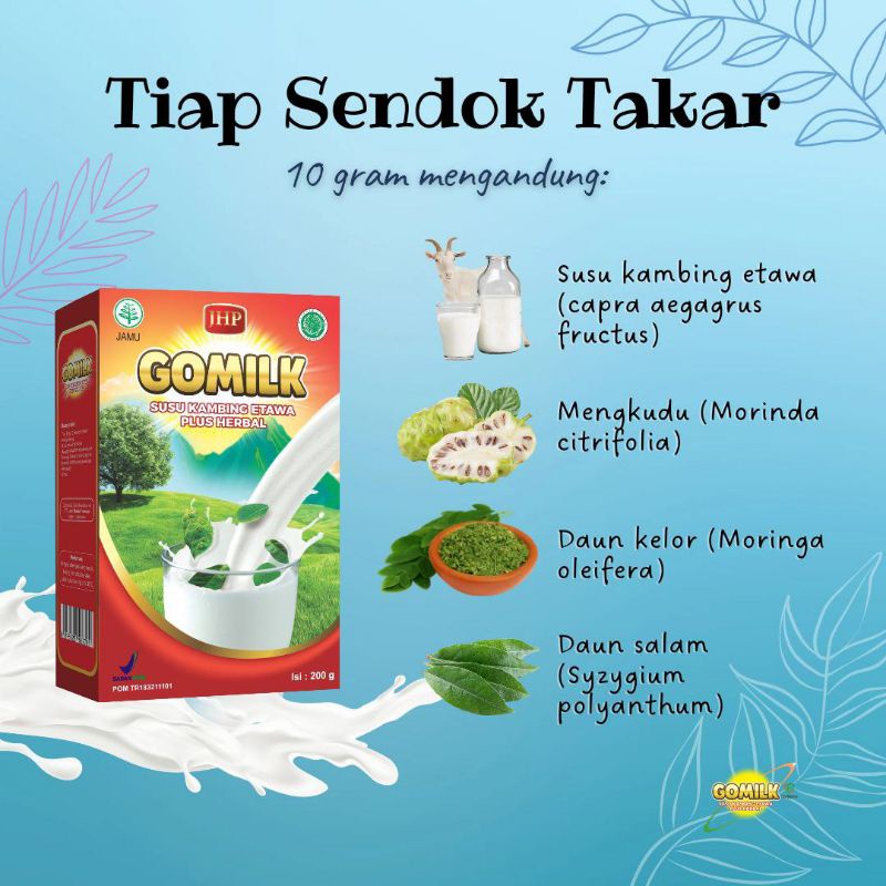 

Susu kambing etawa Gomilk 200 gram | coklat | strawberry| original