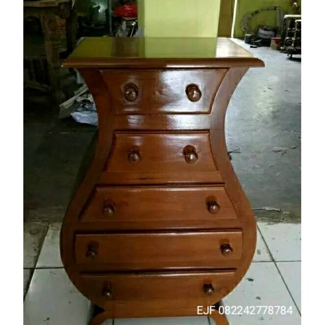 Meja Unik Nakas Biola Kayu Jati