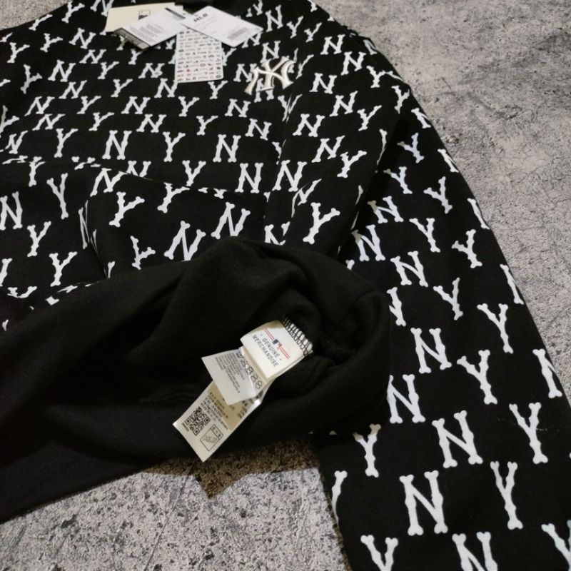 CREWNECK NY MLB FULL PRINT BORDIR HITAM AUTHENTIC FULLTAG &amp; LEBEL