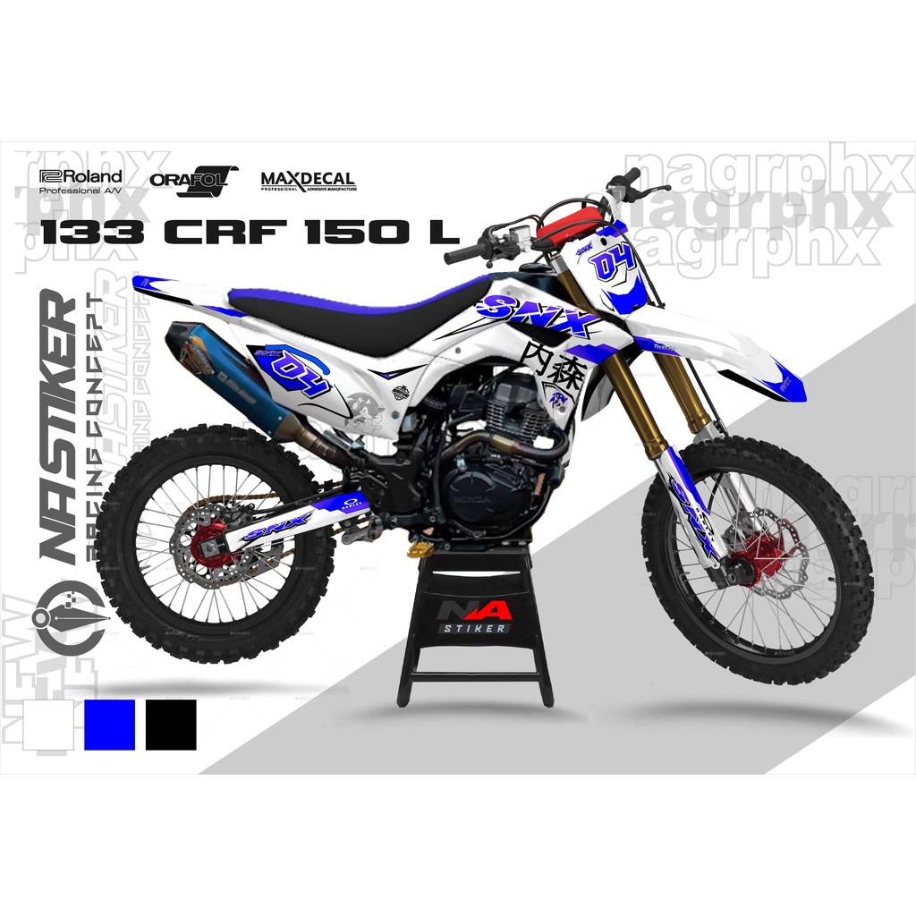 DECAL CRF PUTIH GLOSY - DECAL CRF FULL BODY PUTIH CRF-133
