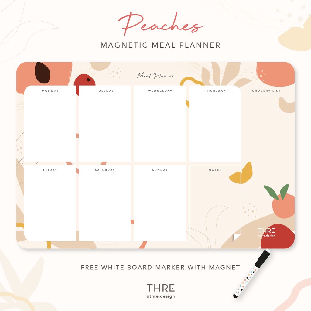 

Thre Design Magnetic Meal Planner Board