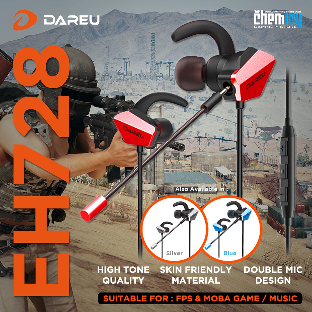 Dareu EH728 Pro In-Ear IEM Gaming Earphone with Microphone