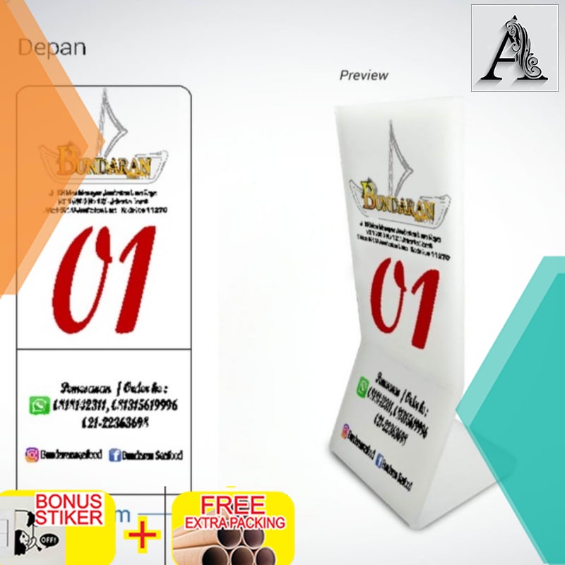 

Terlaris Custom nomor meja akrilik