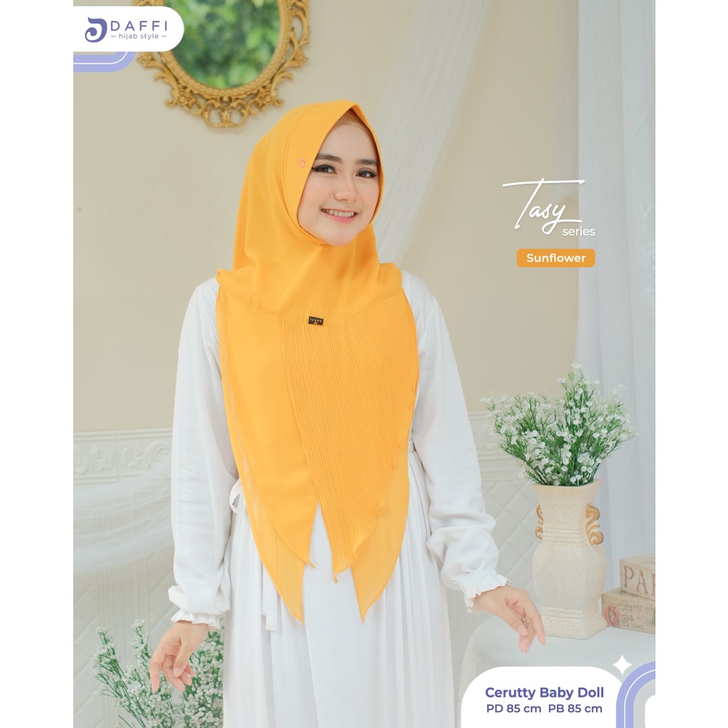 Hijab Modis Hoodie Tasy Series Ori DAffi Ready Stok Distributor Sidoarjo Model kekinian Jilbab Pesta