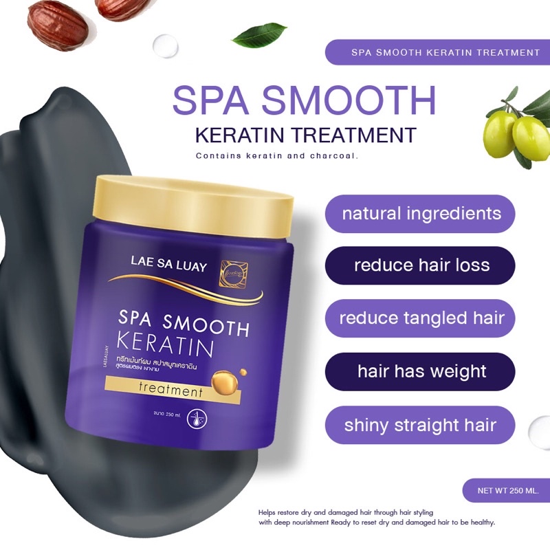 Lae Sa Luay Hair Spa Smooth Keratin / Masker Rambut / Hair Mask / Treatment Rambut / Creambath