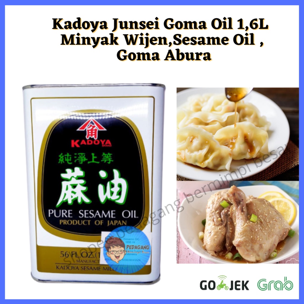 Kadoya Junsei Goma Oil 1,6L | Minyak Wijen | Sesame Oil | Goma Abura