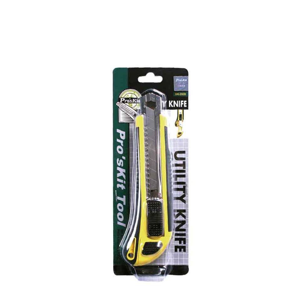 

PISAU CUTTER PROSKIT DK-2039 UTILITY KNIFE 3 BLADES SELF LOADING ORIGINAL