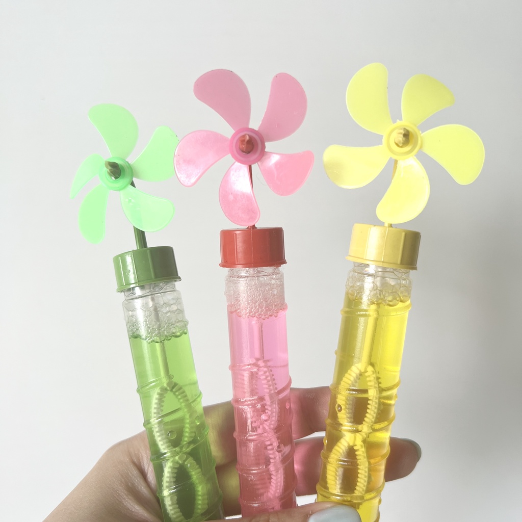 Bubble Tiup Kincir Cair Sabun Balon Liquid Gelembung Busa Tiup Botol Plastik Kids Toys Child Mainan 