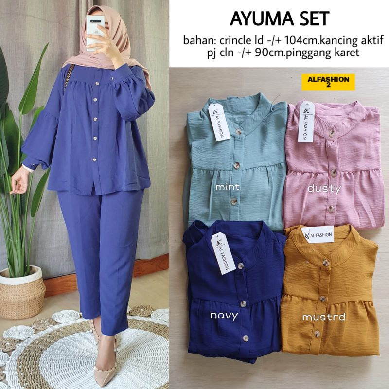 ayuma set by alfashion /Fashion wanita /baju lebaran 2022